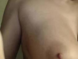 busty blond teenager plays